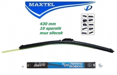 MAXTEL 430mm Muz Tip Standart Silecek Süpürgesi 10 Aparatlı